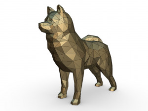 akita inu figure 3Dプリントモデル
