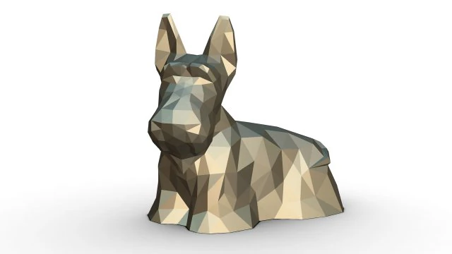 scottish terrier figure 3D Print Model .c4d .max .obj .3ds .fbx .stl .blend 