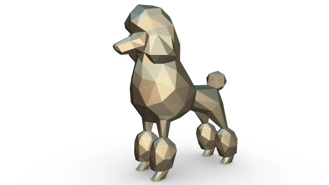poodle figure 3D Print Model .c4d .max .obj .3ds .fbx .stl .blend 