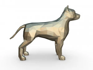Pitbull-Figur 3D Druckmodell