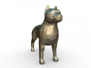 Pitbull-Figur 3D Druckmodell