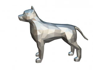 Pitbull-Figur 3D Druckmodell