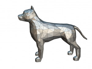 pit bull figure Modello di stampa 3D