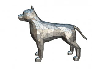 Pitbull-Figur 3D Druckmodell