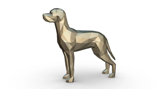 weimaraner figure 3D Print Model .c4d .max .obj .3ds .fbx .stl .blend 