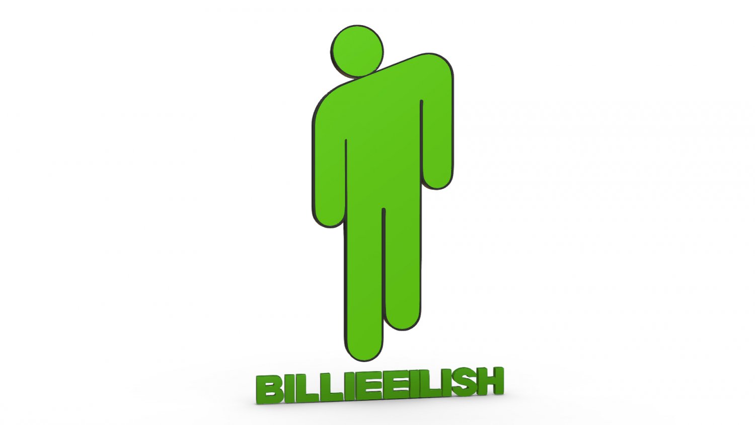 Billie Eilish logo Modelo 3D in Otros 3DExport