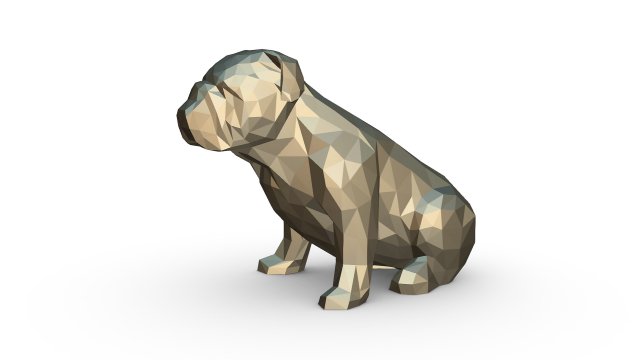 english bulldog figure 3D-printmodel .c4d .max .obj .3ds .fbx .stl .blend 