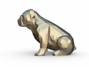 english bulldog figure 3D-printmodel