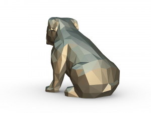 english bulldog figure 3D-printmodel