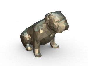 english bulldog figure 3D-printmodel