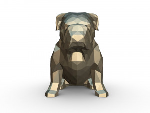 english bulldog figure 3D-printmodel
