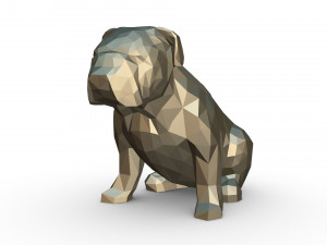 english bulldog figure 3D-printmodel