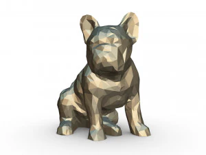 Figur einer franz&ouml;sischen Bulldogge 3D Druckmodell