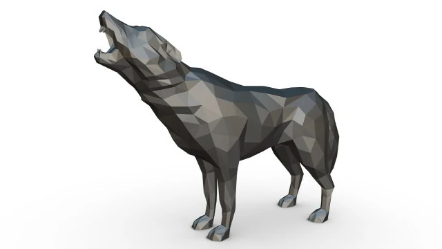 wolf figure 3D Print Model .c4d .max .obj .3ds .fbx .stl .blend