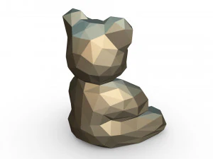 곰 그림 3D 프린트 모델