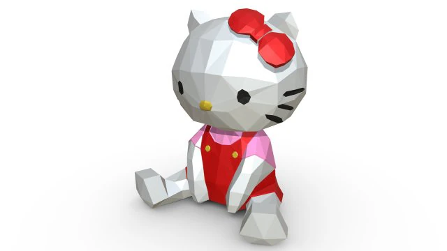 hello kitty figure 3D Print Model .c4d .max .obj .3ds .fbx .stl .blend 