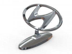 hyundai hood ornament Modello 3D