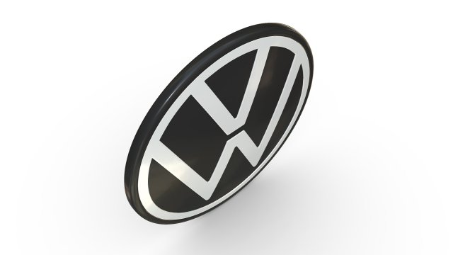 Volkswagen logo 3D Model in Parts of auto 3DExport