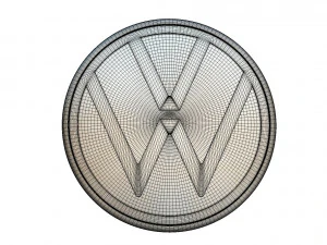 Logo Volkswagen4 Model 3D