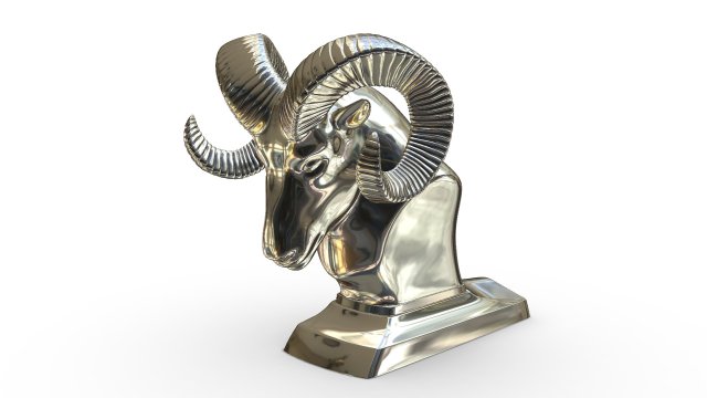 dodge ram hood ornament 3D Model .c4d .max .obj .3ds .fbx .stl .blend 