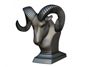 dodge ram hood ornament 3D Model