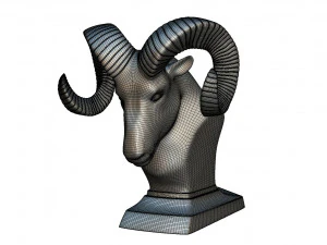 dodge ram hood ornament 3D Model
