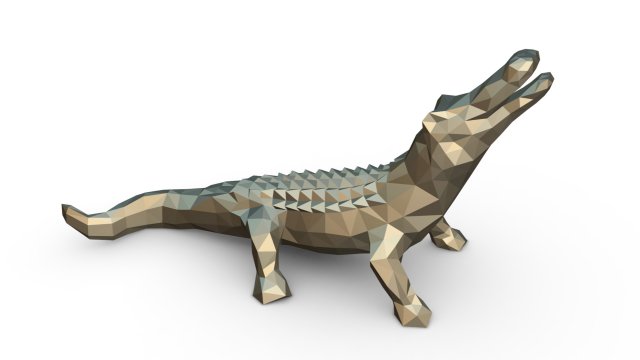 alligator figure Modèles 3D en vedette .c4d .max .obj .3ds .fbx .stl .blend 