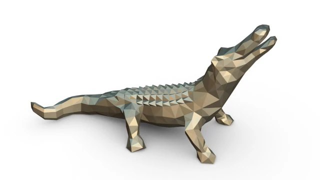 alligator figure 3D Print Model .c4d .max .obj .3ds .fbx .stl .blend