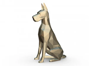 ग्रेट डेन फिगर 2 3D प्रिंट मॉडल