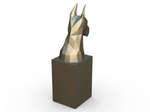 great dane head bust 3D Print Model