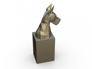 great dane head bust 3D Print Model