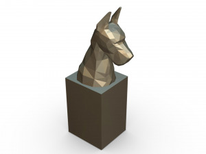 great dane head bust 3D Print Model