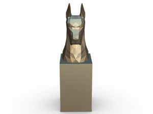 great dane head bust 3D Print Model