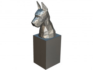 great dane head bust 3D Print Model