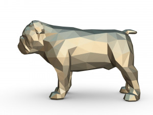 english bulldog figure 3D 打印模型