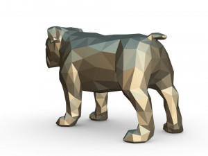 english bulldog figure 3D 打印模型