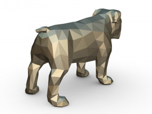 english bulldog figure 3D 打印模型
