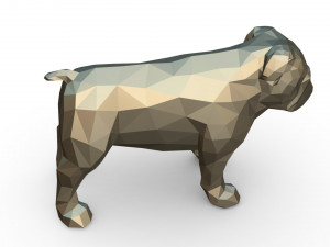 english bulldog figure 3D 打印模型