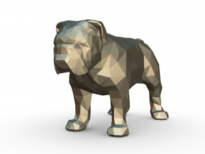 english bulldog figure 3D 打印模型