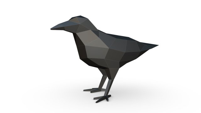 crow figure 3D Print Model .c4d .max .obj .3ds .fbx .stl .blend 