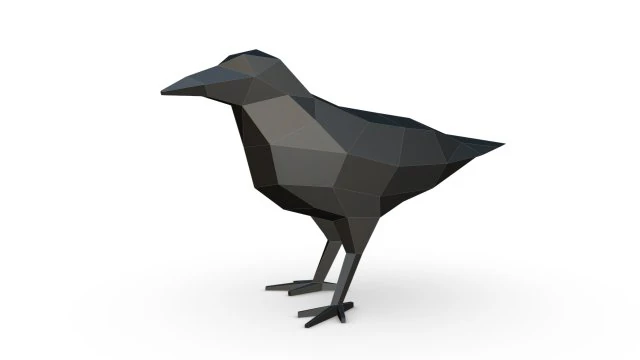 crow figure 3D Print Model .c4d .max .obj .3ds .fbx .stl .blend 