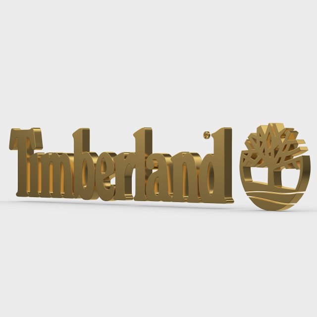 timberland logo Model 3D .c4d .max .obj .3ds .fbx .stl .blend 