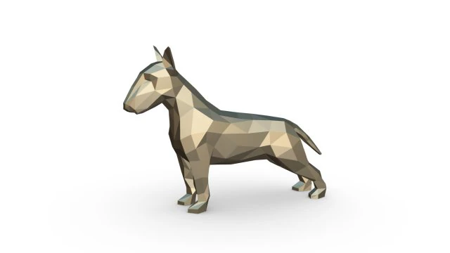 bull terrier figure 3D Print Model .c4d .max .obj .3ds .fbx .stl .blend 