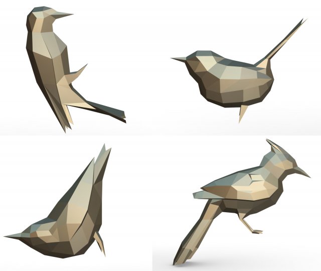 birds figure 3D Принт Модель .c4d .max .obj .3ds .fbx .stl .blend 