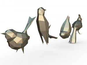 figura di uccelli Modello di stampa 3D