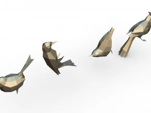 figura di uccelli Modello di stampa 3D