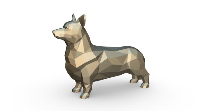 pembroke welsh corgi 3D प्रिंट मॉडल .c4d .max .obj .3ds .fbx .stl .blend 
