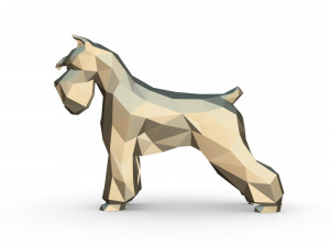 schnauzer dog figure 3D-printmodel