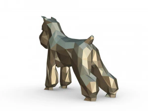 schnauzer dog figure 3D Print Model