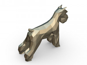 schnauzer dog figure 3D-printmodel